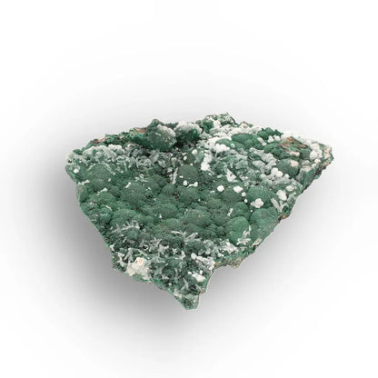 Aragonite on Botryoidal Malachite from the Katanga Copperbelt, DRC