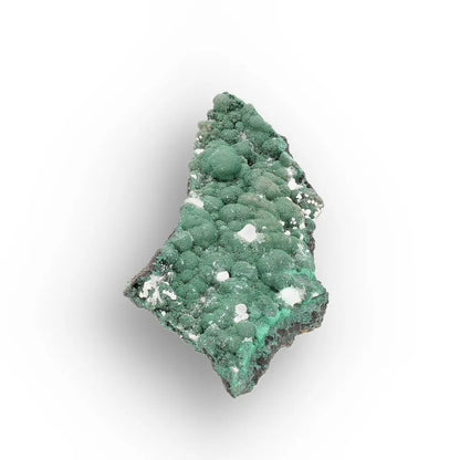 Aragonite on Botryoidal Malachite from the Katanga Copperbelt, DRC