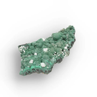 Aragonite on Botryoidal Malachite from the Katanga Copperbelt, DRC