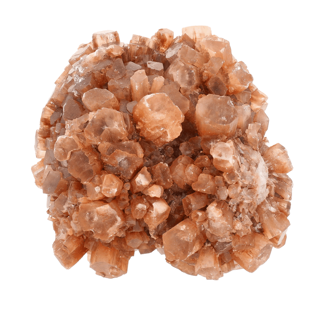 Get your Large Aragonite Star Cluster with Peach Crystal Growth online now or in store at Forever Gems in Franschhoek, South Africa