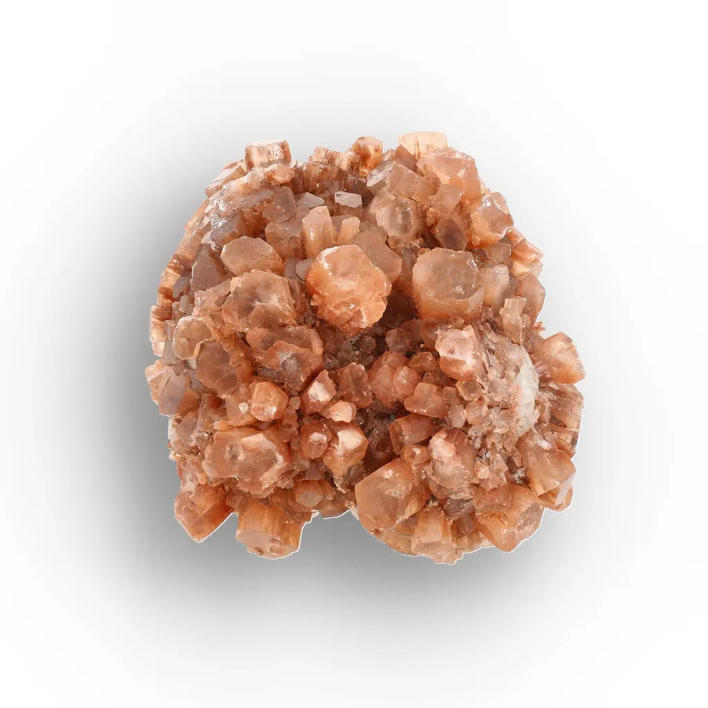 Get your Large Aragonite Star Cluster with Peach Crystal Growth online now or in store at Forever Gems in Franschhoek, South Africa
