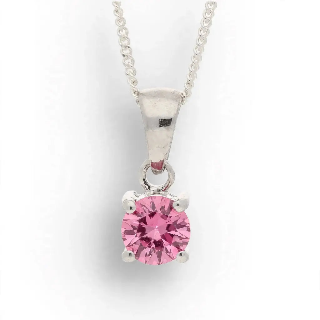 Get your Natural Pink Tourmaline Sterling Silver Solitaire Necklace online now or in store at Forever Gems in Franschhoek, South Africa
