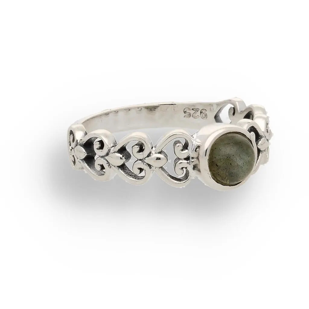 Buy your Shimmering Heart: Labradorite Sterling Silver Ring online now or in store at Forever Gems in Franschhoek, South Africa