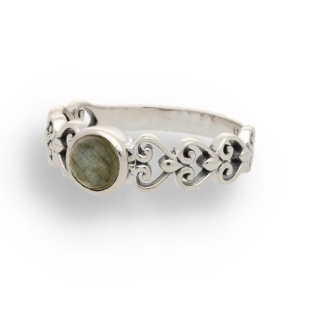 Buy your Shimmering Heart: Labradorite Sterling Silver Ring online now or in store at Forever Gems in Franschhoek, South Africa