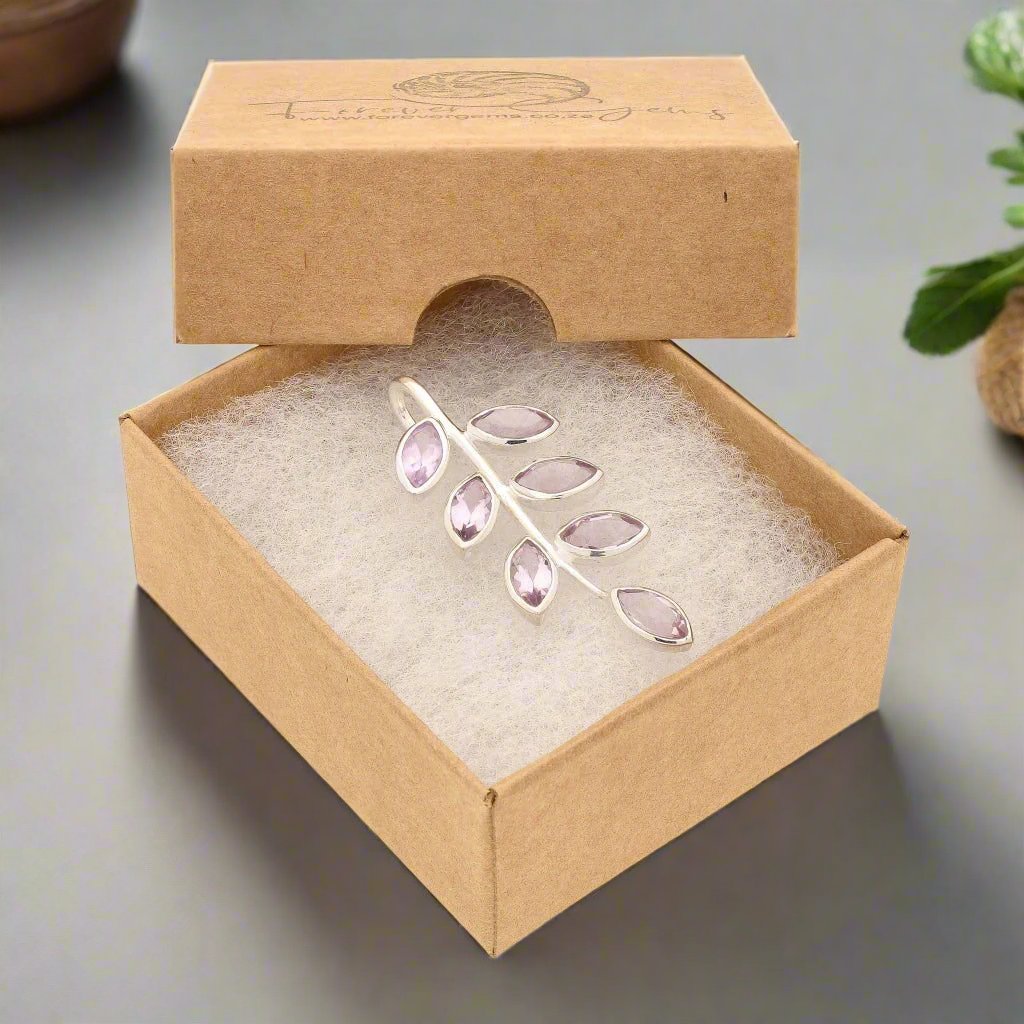 Buy your Leaf & Light Amethyst Silver Pendant online now or in store at Forever Gems in Franschhoek, South Africa
