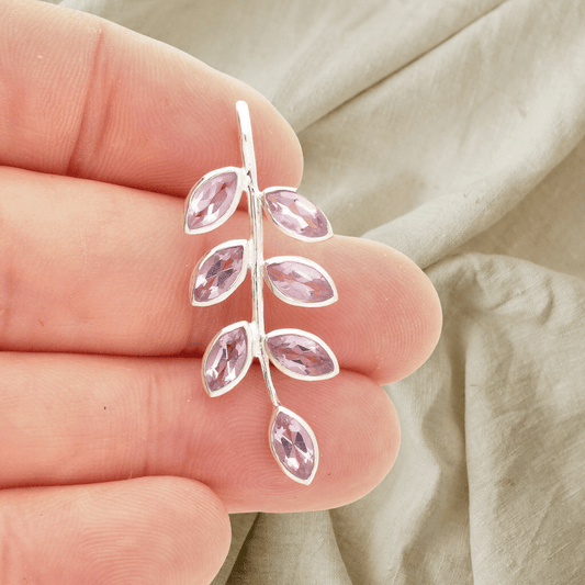 Buy your Leaf & Light Amethyst Silver Pendant online now or in store at Forever Gems in Franschhoek, South Africa