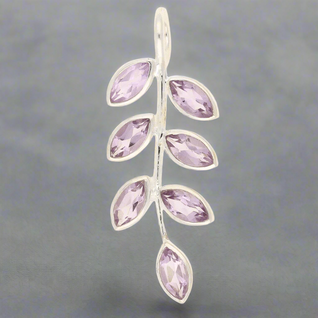 Buy your Leaf & Light Amethyst Silver Pendant online now or in store at Forever Gems in Franschhoek, South Africa