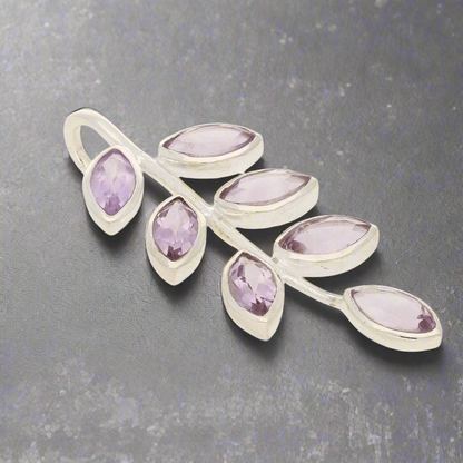 Buy your Leaf & Light Amethyst Silver Pendant online now or in store at Forever Gems in Franschhoek, South Africa