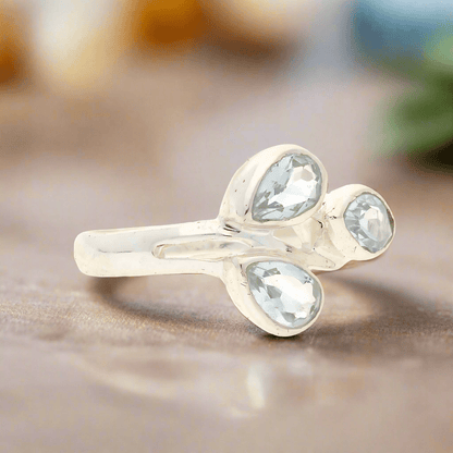 Buy your Celestial Cascade Blue Topaz Sterling Silver Ring online now or in store at Forever Gems in Franschhoek, South Africa