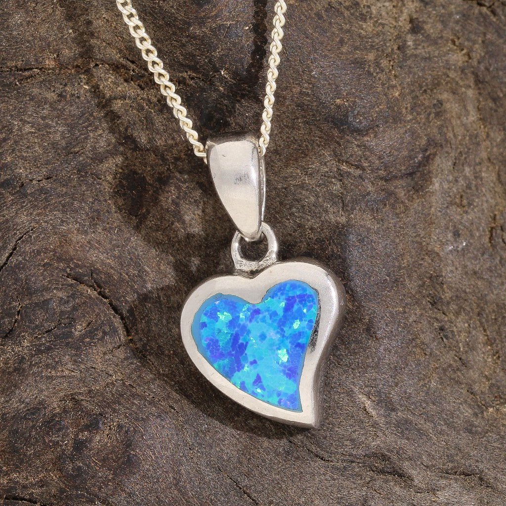 Buy your Cupid's Fire: Heart Synthetic Opal Necklace online now or in store at Forever Gems in Franschhoek, South Africa