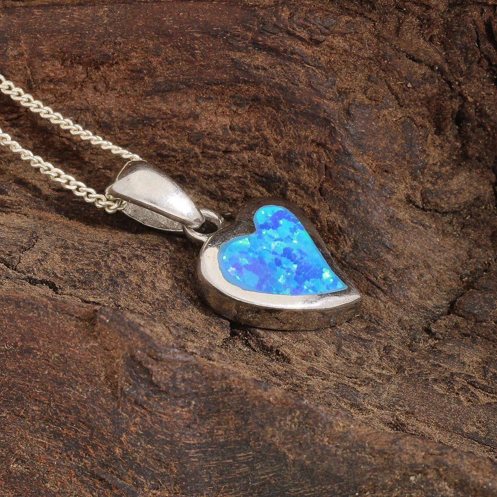 Buy your Cupid's Fire: Heart Synthetic Opal Necklace online now or in store at Forever Gems in Franschhoek, South Africa