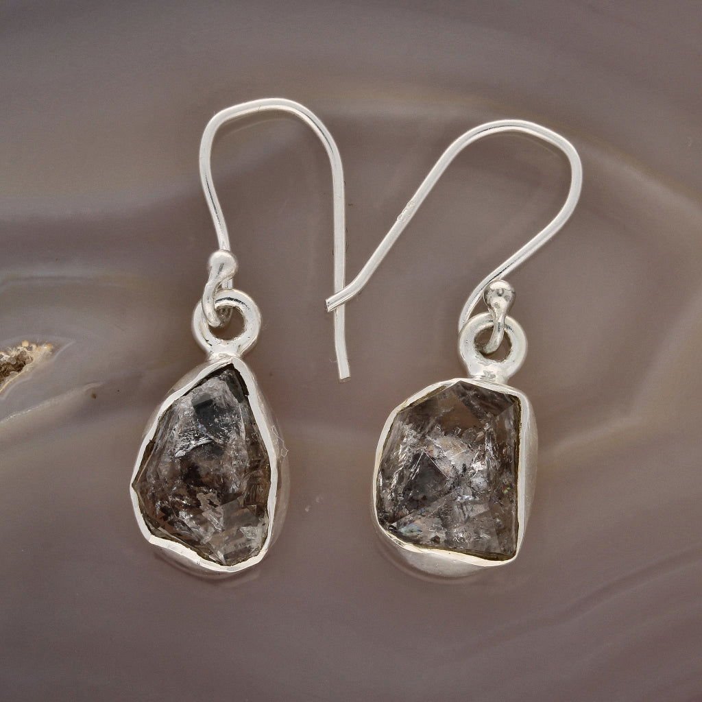 Buy your Earthly Beauty: Rough Herkimer Diamond Drop Earrings online now or in store at Forever Gems in Franschhoek, South Africa