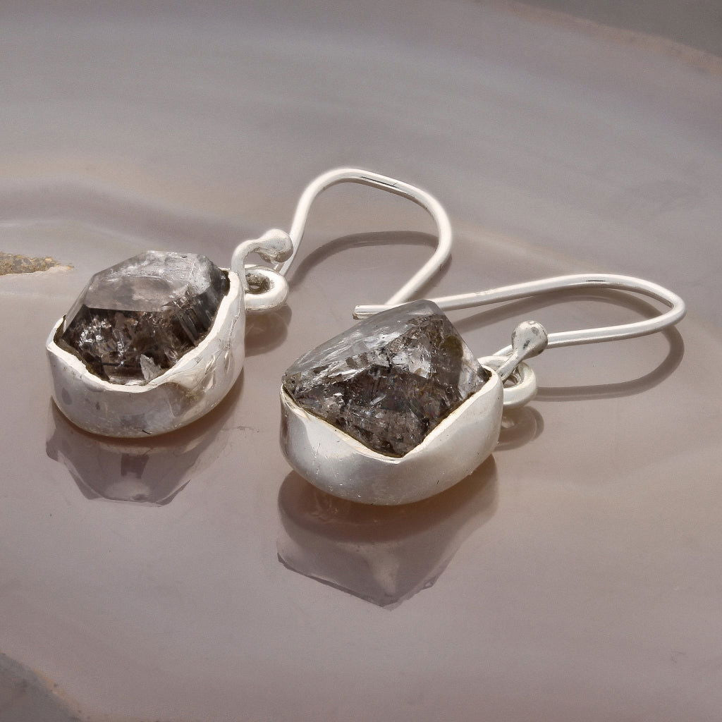 Buy your Earthly Beauty: Rough Herkimer Diamond Drop Earrings online now or in store at Forever Gems in Franschhoek, South Africa
