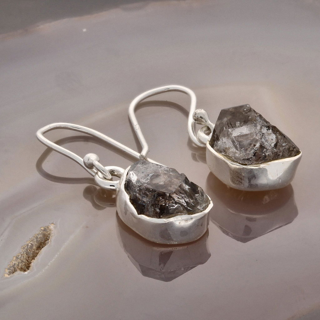 Buy your Earthly Beauty: Rough Herkimer Diamond Drop Earrings online now or in store at Forever Gems in Franschhoek, South Africa