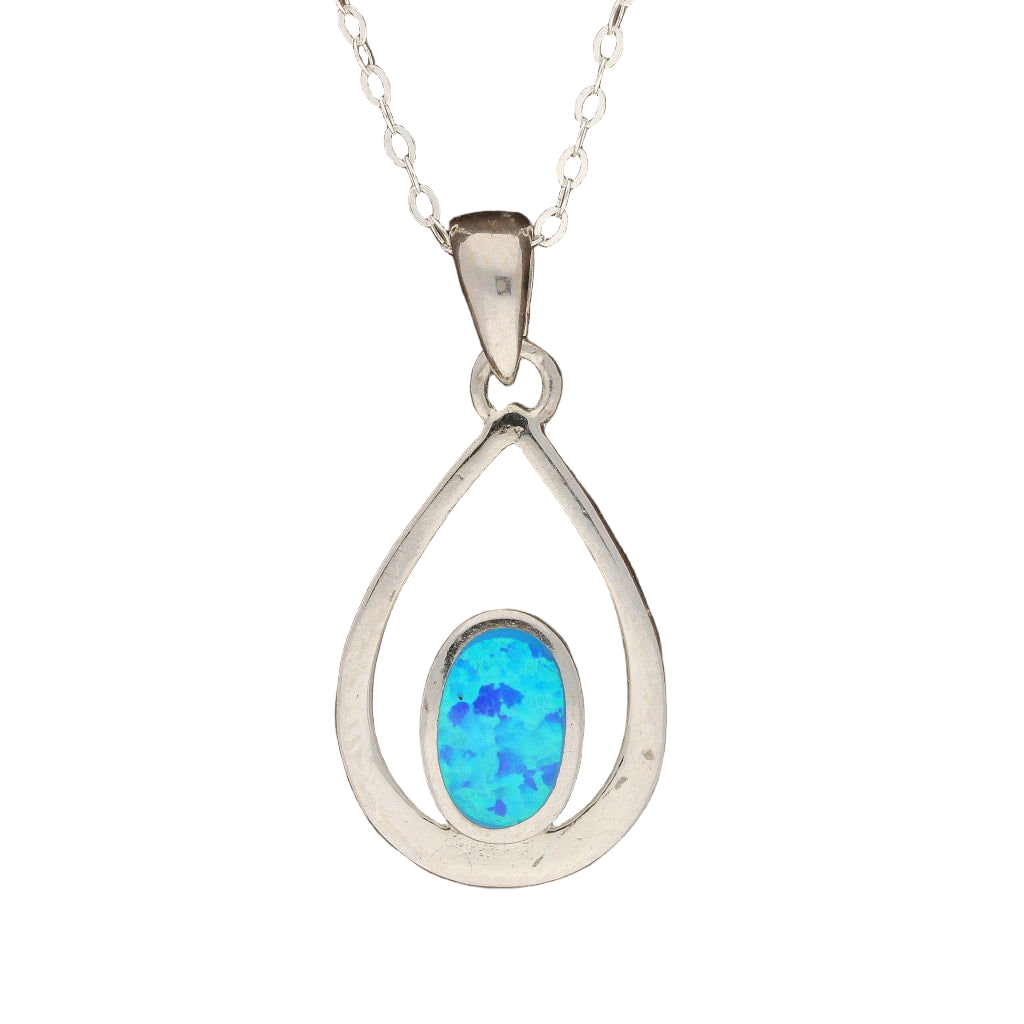 Get your Enchanted Raindrop: Heart Synthetic Opal Necklace online now or in store at Forever Gems in Franschhoek, South Africa