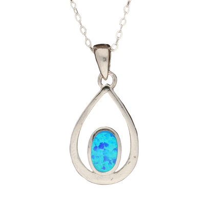 Get your Enchanted Raindrop: Heart Synthetic Opal Necklace online now or in store at Forever Gems in Franschhoek, South Africa
