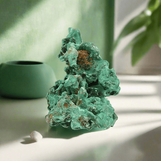 Buy your Fibrous Malachite from Miringi Mine online now or in store at Forever Gems in Franschhoek, South Africa