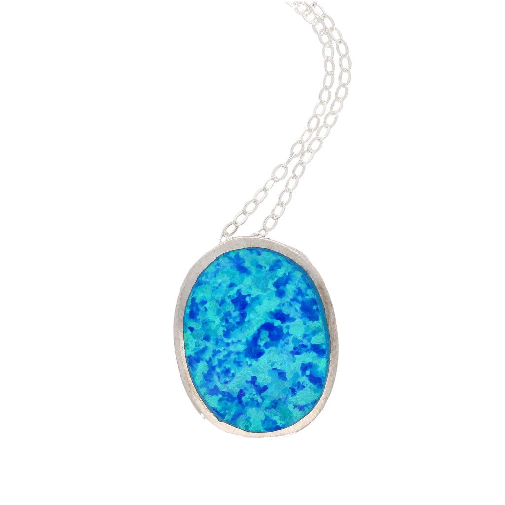 Buy your Firelight Collection: Oval Synthetic Opal Necklace online now or in store at Forever Gems in Franschhoek, South Africa