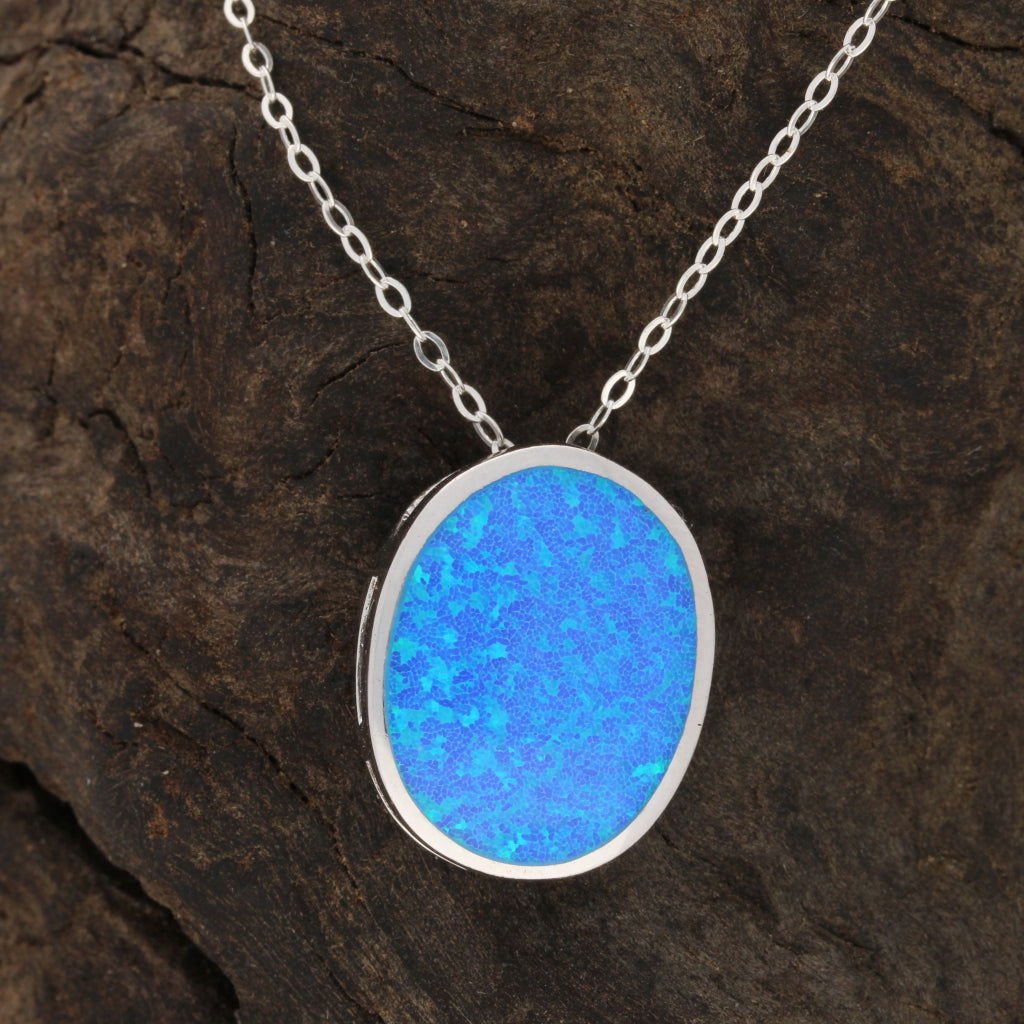 Buy your Firelight Collection: Oval Synthetic Opal Necklace online now or in store at Forever Gems in Franschhoek, South Africa
