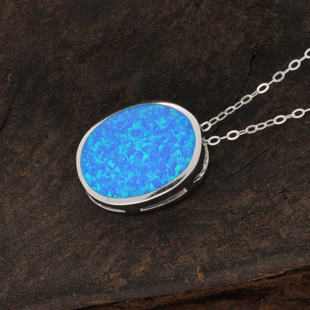 Buy your Firelight Collection: Oval Synthetic Opal Necklace online now or in store at Forever Gems in Franschhoek, South Africa