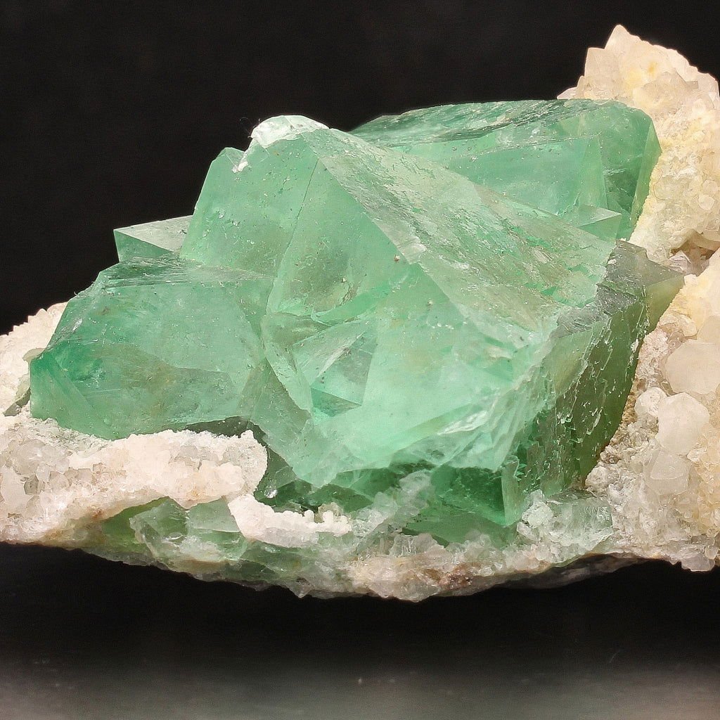 Buy your Fluorite Octahedra on Quartz (Riemvasmaak) online now or in store at Forever Gems in Franschhoek, South Africa