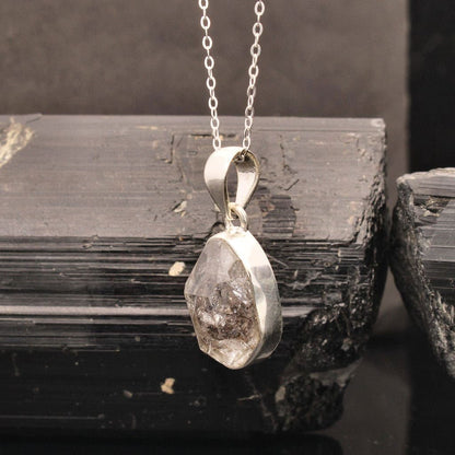 Buy your Herkimer Sparkle: Rough Sterling Silver Necklace online now or in store at Forever Gems in Franschhoek, South Africa