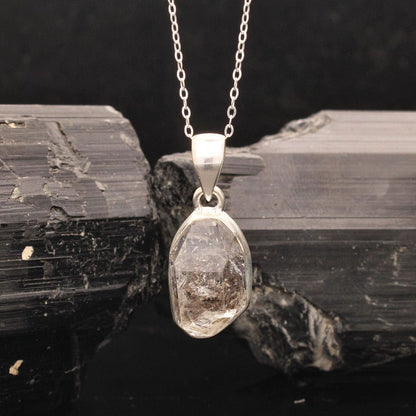 Buy your Herkimer Sparkle: Rough Sterling Silver Necklace online now or in store at Forever Gems in Franschhoek, South Africa