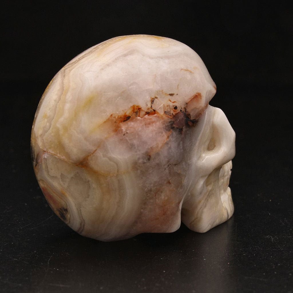 Buy your Whimsical Wisdom: Crazy Lace Agate Skull online now or in store at Forever Gems in Franschhoek, South Africa
