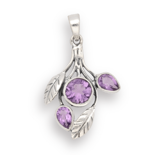 Buy your Leafy Charms - Amethyst Sterling Silver Pendant online now or in store at Forever Gems in Franschhoek, South Africa