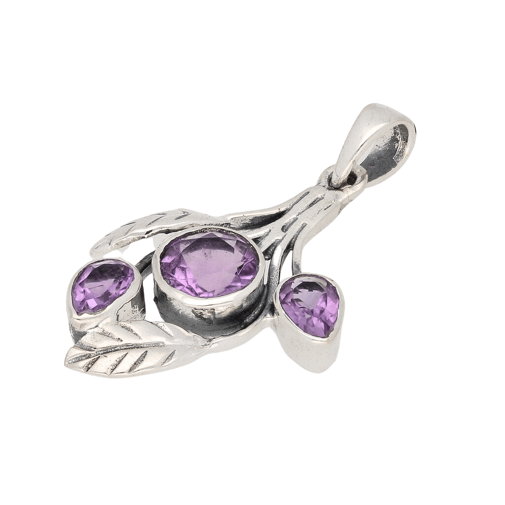 Buy your Leafy Charms - Amethyst Sterling Silver Pendant online now or in store at Forever Gems in Franschhoek, South Africa