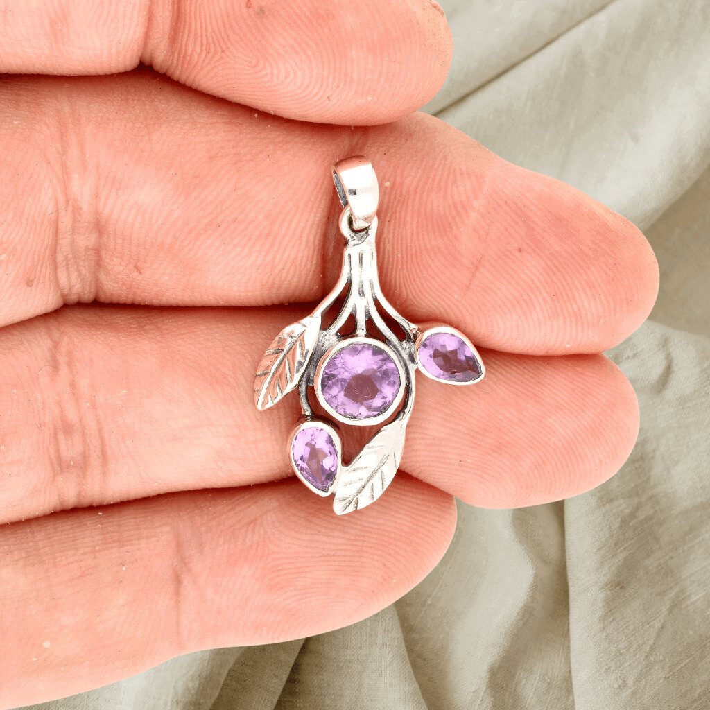 Buy your Leafy Charms - Amethyst Sterling Silver Pendant online now or in store at Forever Gems in Franschhoek, South Africa