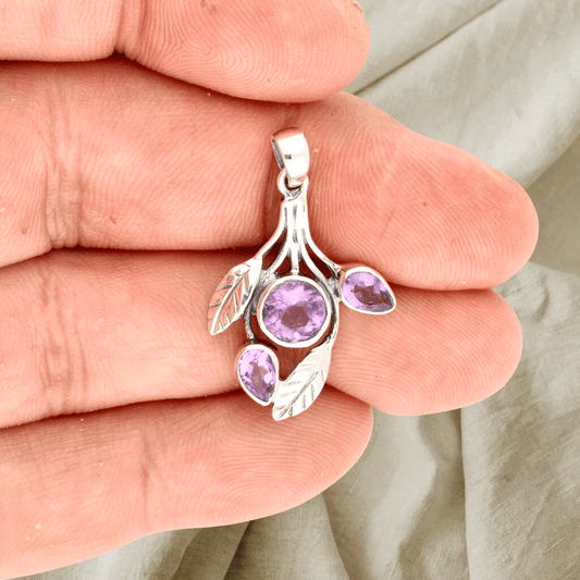 Buy your Leafy Charms - Amethyst Sterling Silver Pendant online now or in store at Forever Gems in Franschhoek, South Africa
