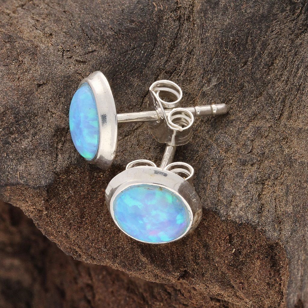 Buy your Liquid Fire: Round Synthetic Opal Earrings online now or in store at Forever Gems in Franschhoek, South Africa