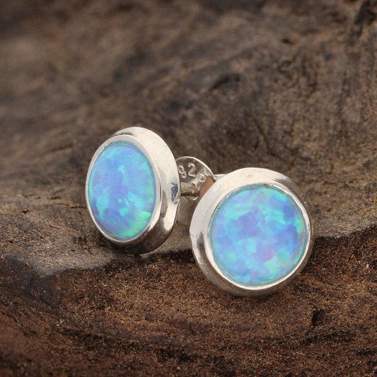 Buy your Liquid Fire: Round Synthetic Opal Earrings online now or in store at Forever Gems in Franschhoek, South Africa