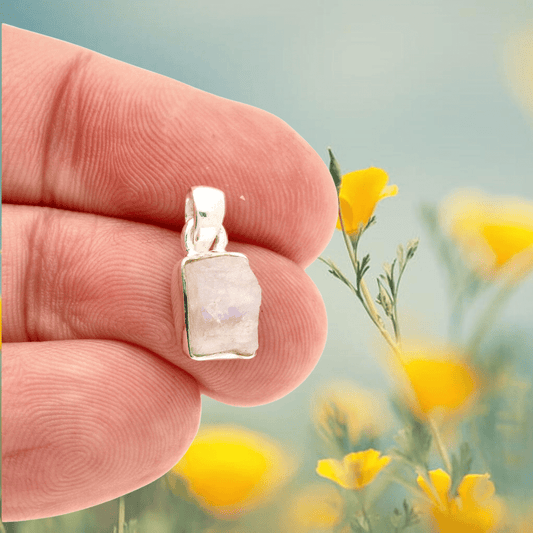Buy your Nature's Treasures: Raw Moonstone Sterling Silver Necklace online now or in store at Forever Gems in Franschhoek, South Africa