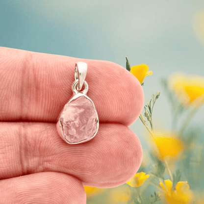 Buy your Nature's Treasures: Raw Pink Kunzite Sterling Silver Necklace online now or in store at Forever Gems in Franschhoek, South Africa