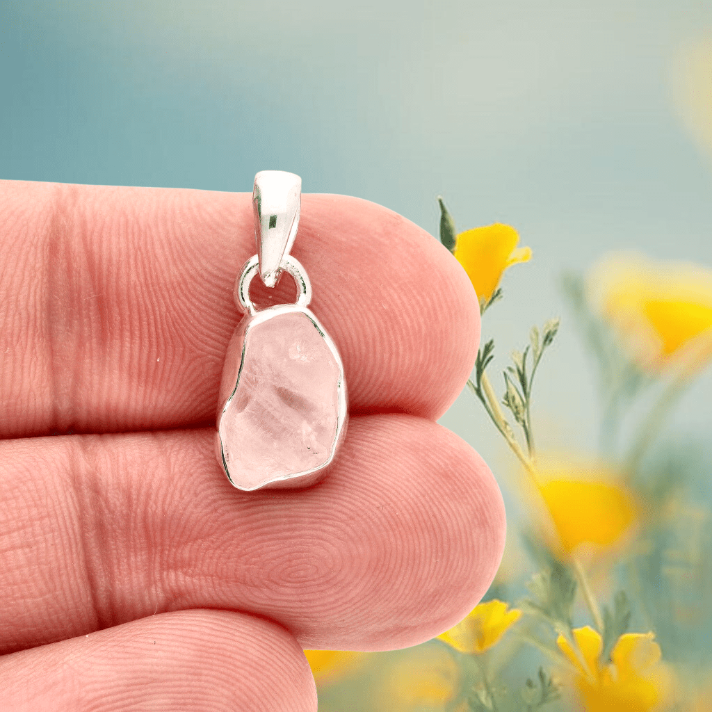 Buy your Nature's Treasures: Raw Pink Kunzite Sterling Silver Necklace online now or in store at Forever Gems in Franschhoek, South Africa
