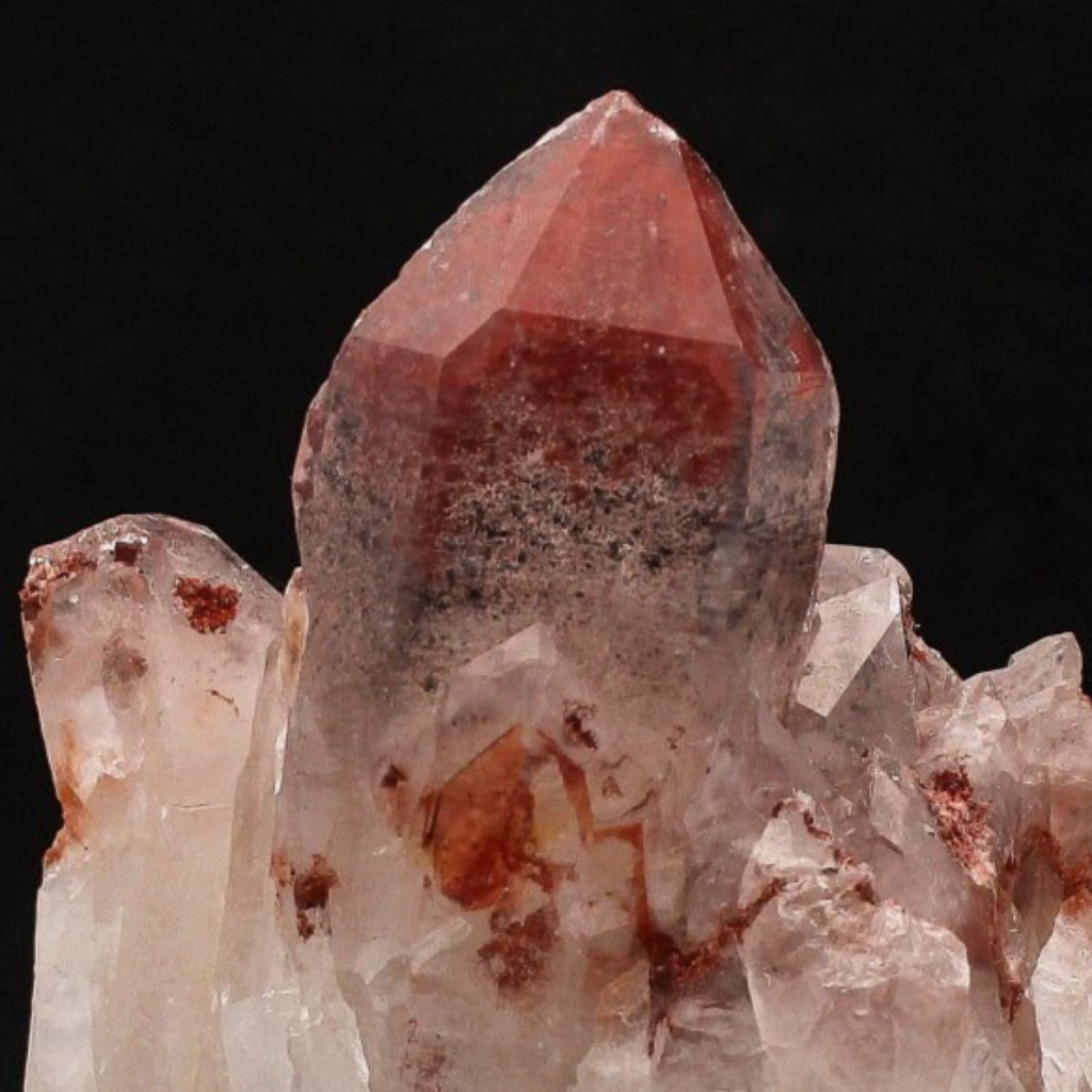 Buy your Hematite Orange River Quartz Cluster – Deep Red Phantom Crystals online now or in store at Forever Gems in Franschhoek, South Africa