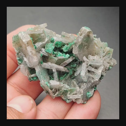 Cabinet Size Baryte and Malachite