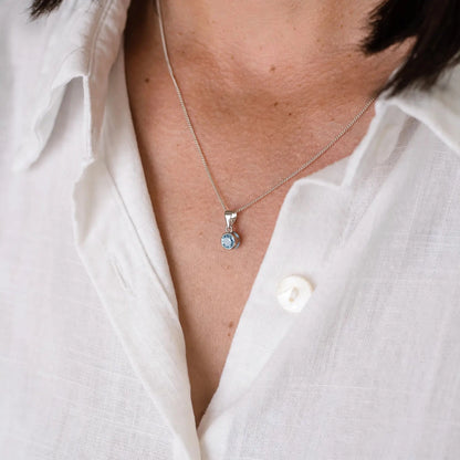 Get your Sterling Silver Blue Topaz Ocean Glow Necklace online now or in store at Forever Gems in Franschhoek, South Africa