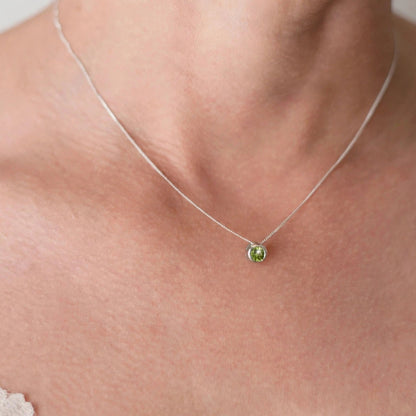 Get your Sterling Silver Tube Set Peridot Slider Necklace online now or in store at Forever Gems in Franschhoek, South Africa