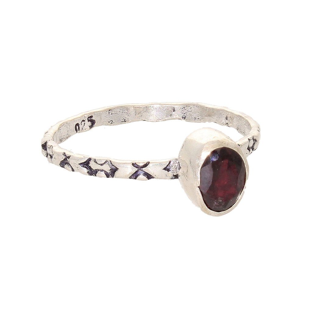 Get your Garnet Silver Stack Ring – January Birthstone Glow online now or in store at Forever Gems in Franschhoek, South Africa