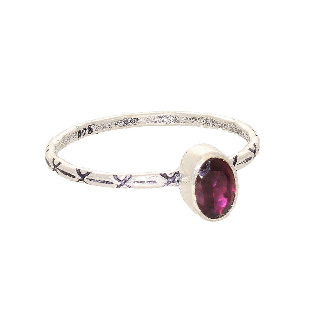 Get your Garnet Silver Stack Ring – January Birthstone Glow online now or in store at Forever Gems in Franschhoek, South Africa