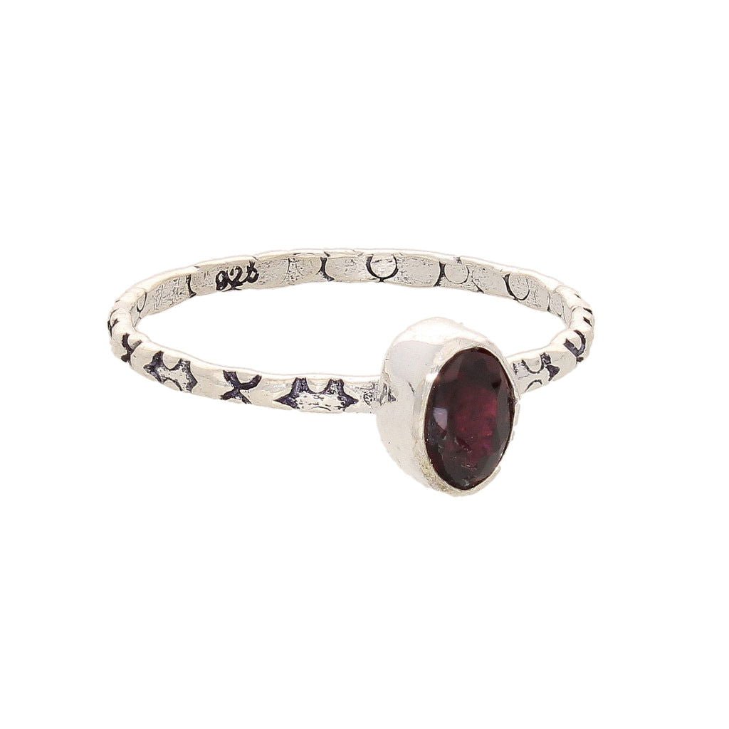 Get your Garnet Silver Stack Ring – January Birthstone Glow online now or in store at Forever Gems in Franschhoek, South Africa