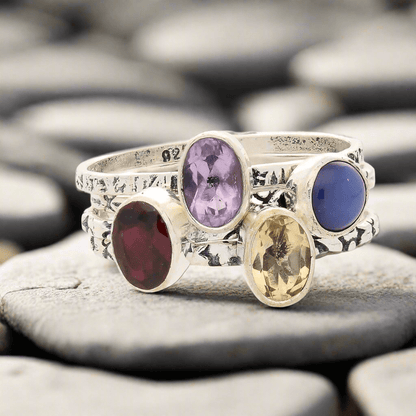 Buy your Stacks of Style: Yellow Citrine Oval Sterling Silver Stackable Ring online now or in store at Forever Gems in Franschhoek, South Africa