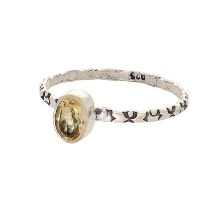 Buy your Stacks of Style: Yellow Citrine Oval Sterling Silver Stackable Ring online now or in store at Forever Gems in Franschhoek, South Africa