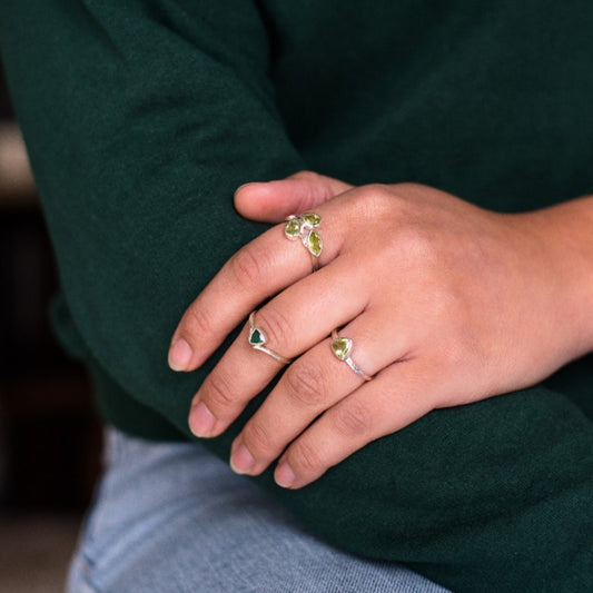 Buy your Green Chalcedony Glow: Trillion-Cut Tranquility Ring online now or in store at Forever Gems in Franschhoek, South Africa