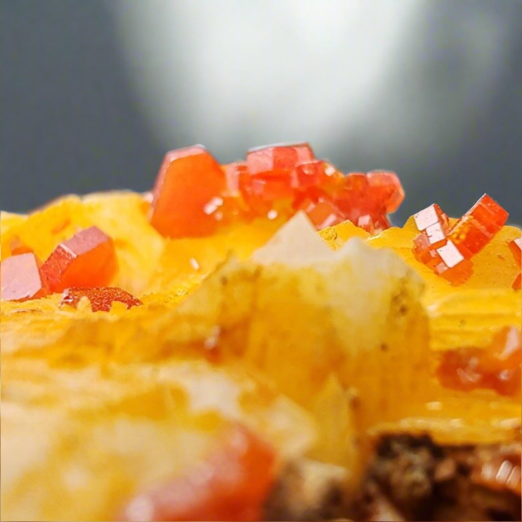 Buy your Vanadinite Crystals on Barite - Earth's Artistry online now or in store at Forever Gems in Franschhoek, South Africa