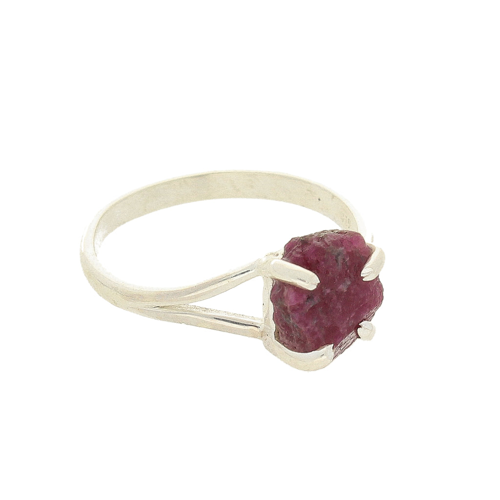 Buy your Rough Garnet Sterling Silver Ring online now or in store at Forever Gems in Franschhoek, South Africa