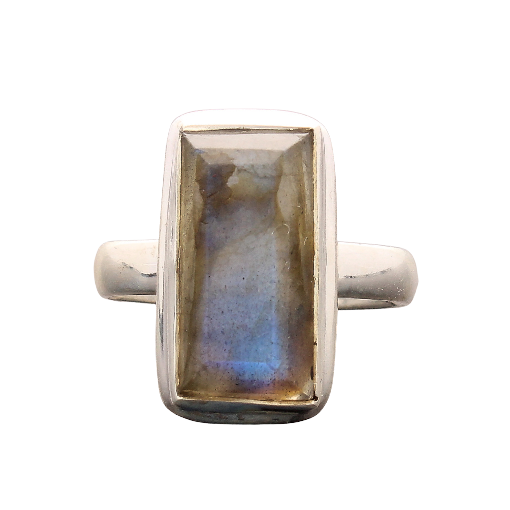 Buy your Faceted Cushion Labradorite Sterling Silver Ring online now or in store at Forever Gems in Franschhoek, South Africa